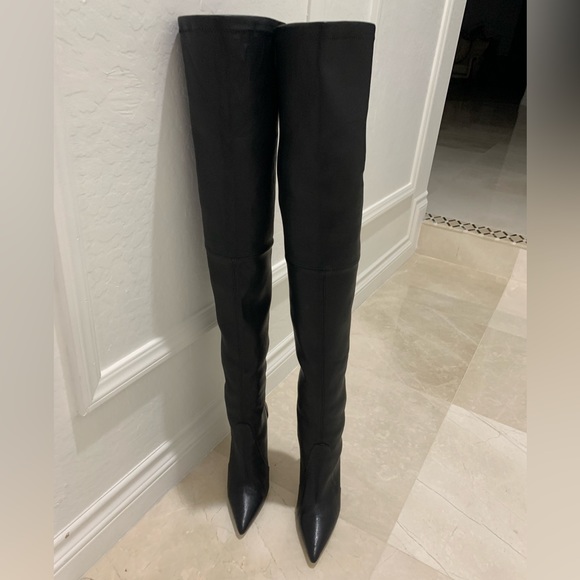 Stuart Weitzman Ultrastuart 100 Stretch Pointed Toe Over the Knee Boot Size 8 - Picture 15 of 16